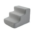 thumbnail image 3 of Dog Stairs Pet Steps Ramp Sturdy Machine Washable Cover for Older Dogs, 3 Step Grey, 3 of 8