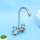 thumbnail image 4 of Grifo de cocina de agua fría y caliente, grifo giratorio para lavabo, mezclador de doble manija, 1 unidad, 4 of 6