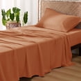 thumbnail image 1 of Juego de sábanas Bedsure Cooling Twin XL Rayón Bambú Naranja Quemado, 1 of 6
