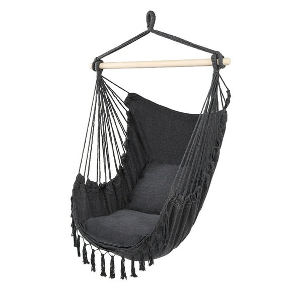 Mother's Day Sales - Hanging Chair Swing,Outdoor Hammock Chair Hanging Rope Chair Hanging Swing Bar for Outdoor Indoor Bedroom,Max 198lb(Gray)