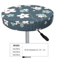 thumbnail image 4 of Balery Blue Flower Velvet Round Bar Chair Cushion Cover Adjustable, Protects From Scratches And Stains, Soft & Washable Ideal For Wooden And Metal Stools - 14 Inch, 4 of 7