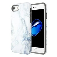 Apple iPhone 8, iPhone 7, iPhone 6 /6S Phone Case Slim Hybrid Shockproof Impact Rubber Dual Layer Rugged Protective Hard PC Bumper TPU White Marble Cover BLACK Case for Apple iPhone 8, 7, 6S, 6