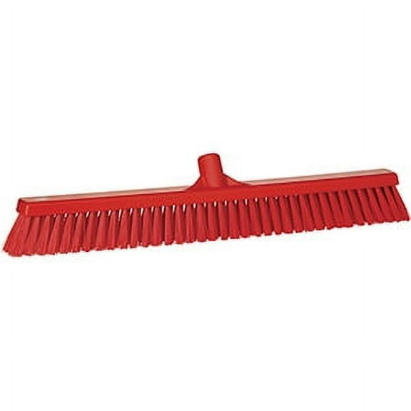 Vikan 24" Combo Push Broom- Soft/Stiff - Red (4 Units)