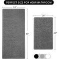 thumbnail image 7 of Bathroom Rugs Sets 2 Piece, 20 x 32 Plus 24 x 60 Inches Thick Non Slip Bath Rug Set, Absorbent Soft Chenille Bath Rug, Machine Washable Quick Dry Bath Mat for Bathroom Floor, Grey, 7 of 7
