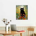 thumbnail image 2 of COMIO Gustav Klimt Garden Cat Wall Art - Klimt Flowers Cat Wall Art Prints - Black Cat Klimt Art - Klimt Floral Cat Canvas Print - Klimt Cat Poster - Klimt Garden Cat Wall Decor, 2 of 4