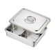 thumbnail image 1 of Plato de frotamiento perfecl juego de calentadores para buffet Acero inoxidable 4 compartimentos, 1 of 8