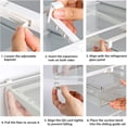 thumbnail image 4 of Soporte para huevos para refrigerador, cajón de almacenamiento de huevos para refrigerador, organizador de cajones para nevera, bandejas extraíbles para huevos,, 4 of 5