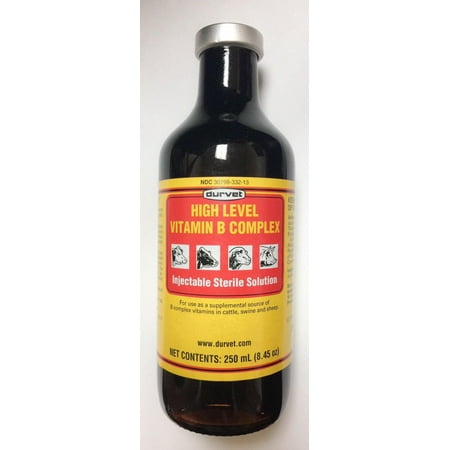 Durvet High Level Livestock B Complex Vitamin Injectable Cattle Swine Sheep