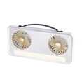 thumbnail image 2 of Ventilador de escritorio recargable por USB con doble cabezal, ventilador pequeño portátil para oficina, dormitorio, viajes, gris oscuro/blanco, 2 of 9