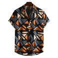 thumbnail image 2 of Ramiter Gym Shirts Men Men's Summer Short Sleeve Button Down Shirts Navy,M, 2 of 5