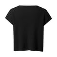thumbnail image 5 of Ediodpoh Womens Summer Cropped Sweater Vest Trendy Cap Sleeve Crop Tops Crew Neck Loose Knit Tank Top Women's Tops Black M, 5 of 5