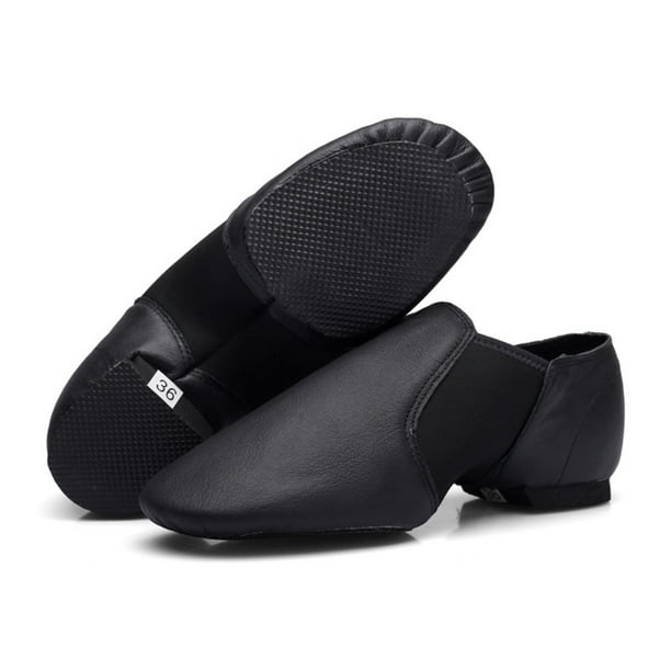 Zapatos de Jazz Zapatos de Baile con Parte Superior de Cuero Zapatos de Baile con Suela Dividida para Mujeres y Hombres