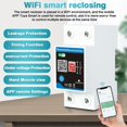 thumbnail image 4 of Smart Circuit Breaker, Tuya WiFi Smart Switch, Smart Timing Switch, Mobile Phone App, Wireless Remote Control, AC230V 63A, 4 of 5