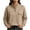 T-Khaki womens tops, variant on Women's Fleece Half Button Pullover Drop Shoulder Long Sleeve Sweatshirt Solid Colid Soft Comfy Casual Wear Black S-XXL