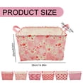 thumbnail image 3 of Red Pink Heart Fabric Storage Basket, Foldable Baskets for Organizing, Shelf Baskets, Closet Organizers and Storage, 15'' x 10'' x 10'', D, 3 of 9