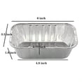 thumbnail image 3 of 50 Pack 1Lb mini Loaf Pans Heavy Duty Disposable Aluminum Foil Bread Tins Standard Size 6" X 3.5" X 2.5" Oven Safe Sturdy Small Bread Tin Pans 1 Pound Loaf Pans, 3 of 7