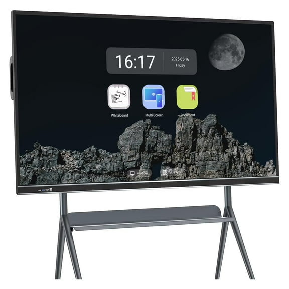 JYXOIHUB 75" 4K UHD Interactive Whiteboard, Touch Screen Digital Electronic Calendar All-In-One Smartboard Multi-Touch Display for Classroom Learning(Include Wall Mount)