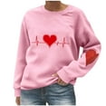 thumbnail image 2 of Vetsdori Womens Long Sleeve Sweatshirts Pullover Graphic Tops Crew Neck Gifts for Women,Valentine Winter/Spring Casual Cute Shirts for Women Trendy, 2 of 5