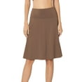 thumbnail image 4 of Womens High Waist Fold Over A-Line Flared Midi Swing Skirt, 4 of 8
