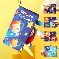 Honeeladyy Space Travel Soft Activity Baby Book, Baby Books Toys, Touch and Feel Cloth Book for Infant Baby, Early Development Interactive Stroller Soft Toys, Newborn Gifts for Boys Girls