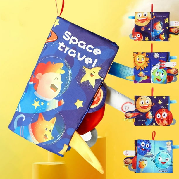 Juguetes de piscina, juguetes para bebés, juguetes para niños pequeños, libro de tela con cola masticable, libro de tela interactivo a prueba de desgarros, libro de tela para aprendizaje temprano, lib