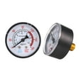 thumbnail image 2 of Manómetro Seco 0-180 PSI/0-20 BAR Escala Dual, Dial de 1.8", Montaje Trasero Central NPT Macho, 2 of 4