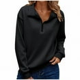thumbnail image 6 of cocolona Half Zip Sweatshirts for Women Fall Long Sleeve Shirts Fashion Solid Color Pullover Tops Dressy Casual Blouses, 6 of 6