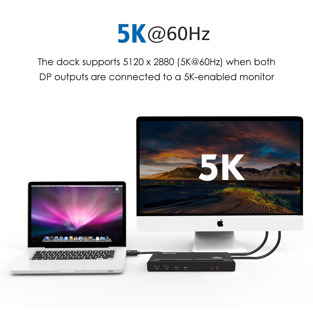 laptop dock station Dual 4K HDMI&DP with Power Delivery, Compatible with New MacBook Neo, Dual 4K@60Hz & 5K@60Hz, Gigabit Ethernet, Display, HDMI, USB3.0,Universal Docking Station