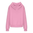 thumbnail image 5 of Charella Womens Fleece Hoodies Pullover Sweatshirts Casual Fall Jackets with Pockets Y2k Clothes Hot Pink,XXL, 5 of 5