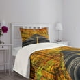 thumbnail image 5 of Ambesonne Fall Quilted Bedspread Set 2 Pcs, Rural Road Countryside, Twin Size, Multicolor, 5 of 6