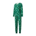 thumbnail image 2 of Seyurigaoka Family Matching Christmas Pajamas Outfit Christmas Print Long-Sleeved Tops + Trousers, 2 of 9