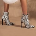 thumbnail image 4 of QQAMB Womens Kitten Heel Ankle Boots Pointed Toe Buckle Side Zipper Tassel Fall Winter Booties Shoes, 4 of 8