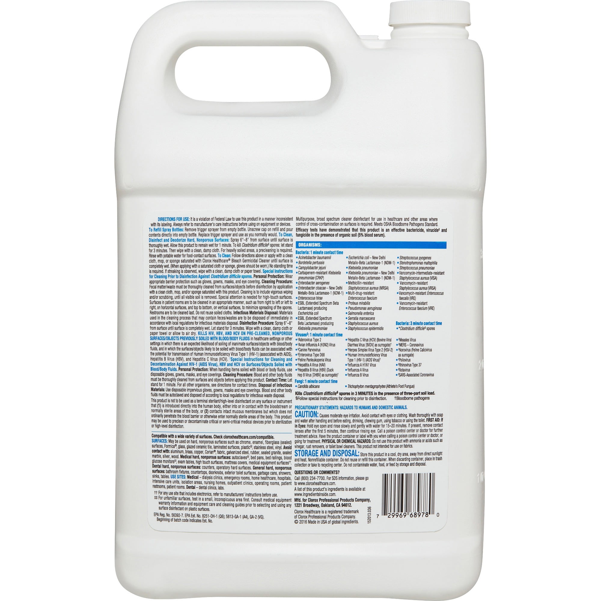 Clorox Germicidal Bleach Label 1stadenium