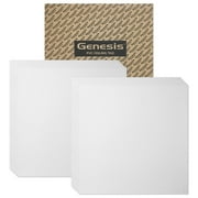 Genesis 2ft x 2ft White Stucco Pro Ceiling Tiles - Easy Drop-in Installation - Waterproof, Washable and Fire-Rated - High-Grade PVC to Prevent Breakage - Package of 12 Tiles