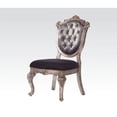 thumbnail image 2 of Antique Platinum & Silver Grey Tufted Side Chairs / Stylish for Dining Room Tables, 2 of 2