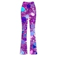 thumbnail image 3 of Womens Sequin Flare Pant Sparkly High Waisted Leg Bell Bottom Glitter Trousers for Night Out Clubwear (L, Multicolor E), 3 of 5