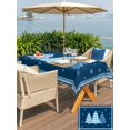 thumbnail image 4 of Outdoor Tablecloth with Umbrella Hole and Zipper, Blue Christmas Trees Rectangle Table Cloth 54x80 Inch Waterproof Tablecloth, Navy Winter Snowflakes Retro Plaid Picnic Table Cover for Patio Camping, 4 of 7