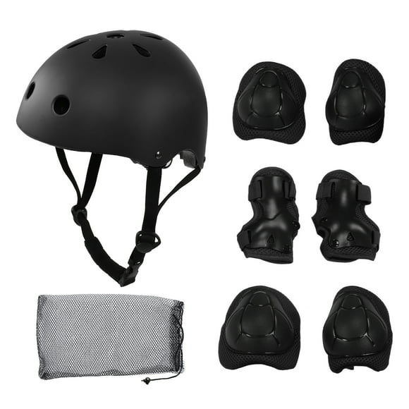 Children Riding Protective Gear Set Protective Gear Knee Elbow Pads Helmet Knee Elbow Pad Sets Bicycle Helmet Protection Guard Children Sports Accessories 7pcs/set Children