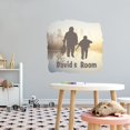 thumbnail image 3 of Personalized Sports Wall Decals for Boys Room - Dad And Son Hunting Boys Bedroom With Easy Installation Instructions Custom Name Sticker - Size: 20 In x 20 In, 3 of 5