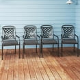 thumbnail image 4 of Costway Outdoor Chair Cushion Set of 6 Waterproof Fade-Resistant Olefin Seat Cushions Gray, 4 of 9