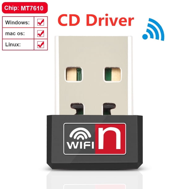 Adaptador Wifi USB Antena Wifi Tarjeta adaptadora Wi fi USB Adaptador Wi-fi Ethernet Wifi Dongle MT7601 Controlador gratuito para PC Computadora portátil de escritorio Tan Jianjun unisex