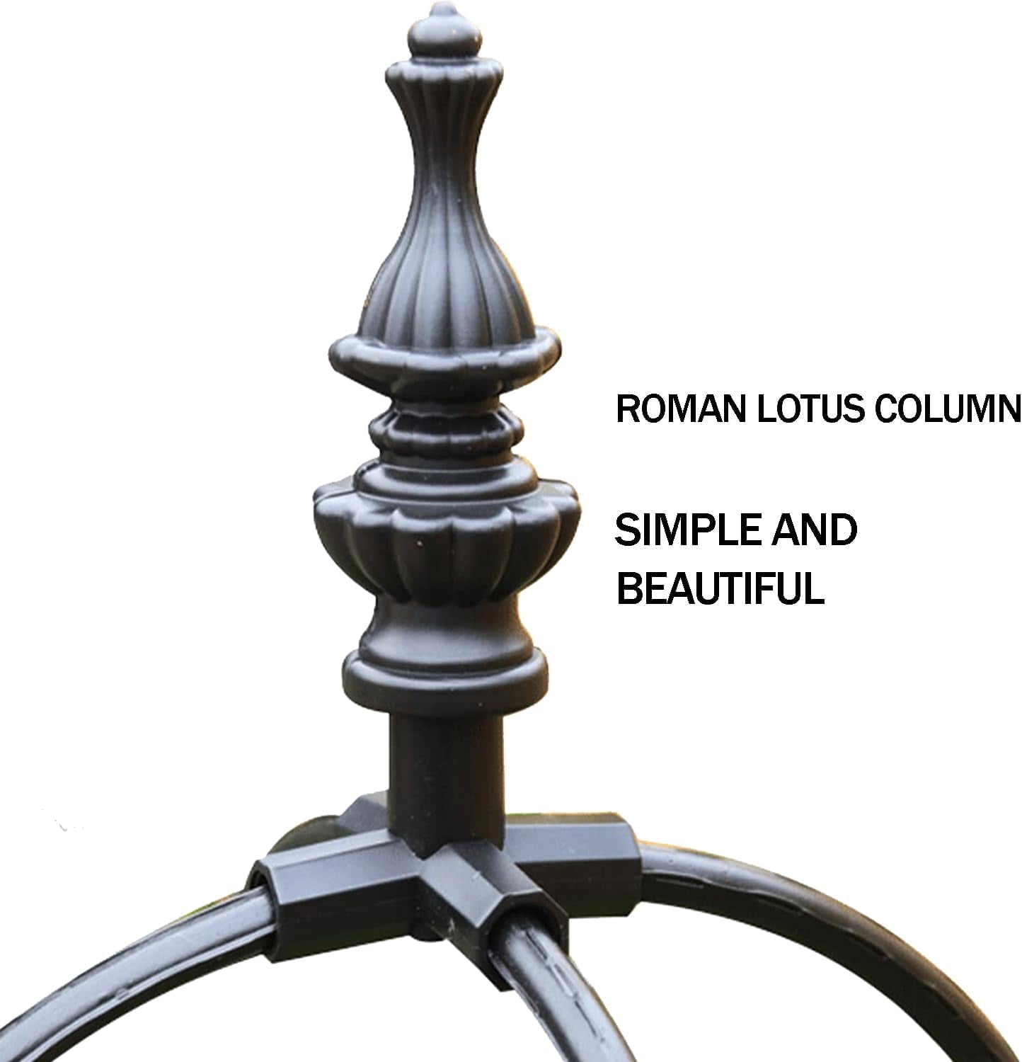 Garden Trellis,Garden Arch Trellis,Trellis for Potted Plants,Garden Accessory for Vines, Roses, and Vegetables,Fit for Greenhouse Cultivation, Patio Decorations,Plant Trellis(Black, 3 ft Tall)