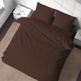 thumbnail image 2 of Linentown 100% Cotton Soft Luxurious Duvet Cover Chocolate Solid Queen Size, 2 of 3