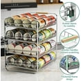 thumbnail image 3 of 4 Tier Can Organizer for Pantry, Space-Saving Adjustable Metal Storage Rack Holder for Kitchen Countertop Cabinet RV, 3 of 5