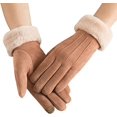 thumbnail image 1 of Guantes señoras otoño e invierno pantalla táctil más terciopelo cálido su, 1 of 5
