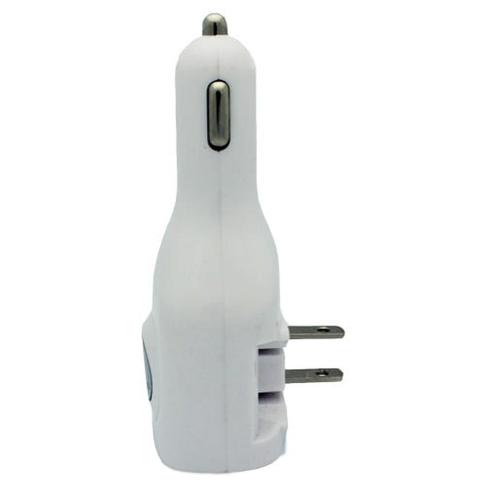 Retractable USB Cable w 2-Port USB Car Home Charger A1A for Blackberry Classic, Z10 Z30, Priv, Q10 - BLU S1, Vivo XL4 XI, Studio X8 HD Touch, Pure View, R1 Plus, Go, Life One X3 X2 Play S, HD