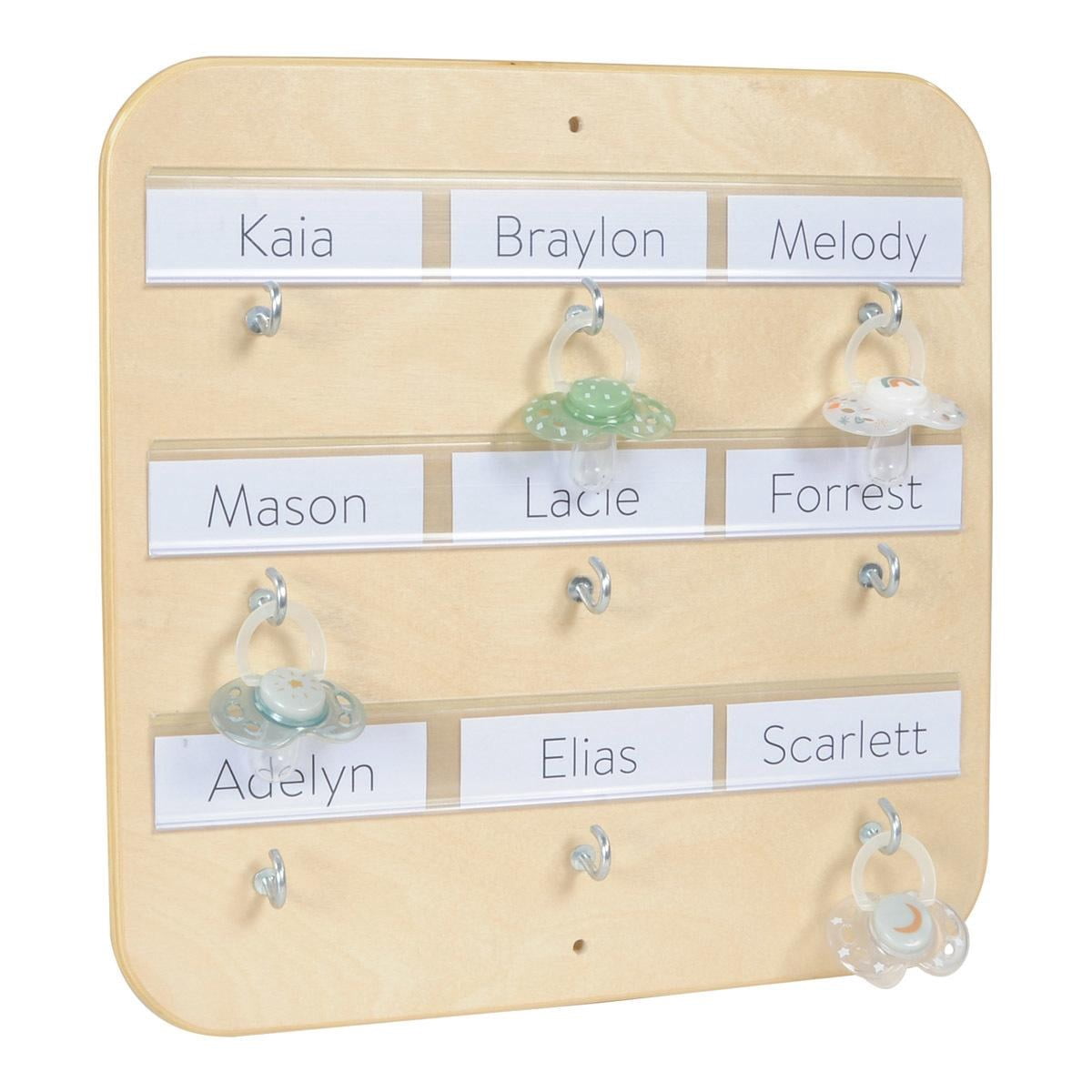 Kaplan Early Learning Company Wooden 9 Hook Pacifier Holder