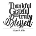 thumbnail image 2 of Letrero de metal para pared con texto en inglés Thankful Truly Blessed Unique, 2 of 4