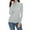 Grey, variant on QHWAUAKFBN T Shirts For Women Trendy Solid Long Sleeve Turtleneck Blouse Slim Fit Stretchy Layer Tee Shirts Tshirts Top