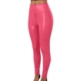thumbnail image 4 of Kureaily Women Matte pc leather open-crotch pants for ladies Women Casual Pants, 4 of 5